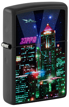 499 ZIPPO ZIPPO Cyber Cityпокрытием Black Matte 499 ZIPPO ZIPPO Cyber Cityпокрытием Black Matte