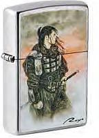  зажигалка ZIPPO Luis Royo с покрытием Street Chrome