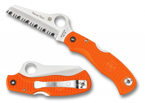 5891 Spyderco Rescue 79 mm Orange 45SOR фото 5