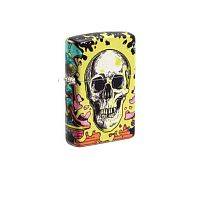 Зажигалка ZIPPO Skull Design с покрытием Glow In The Dark Green