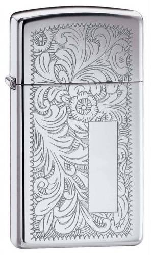 250 ZIPPO Зажигалка ZIPPO Slim® Venetian® с покрытием High Polish Chrome