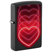 Зажигалка ZIPPO Hearts Design с покрытием Black Light