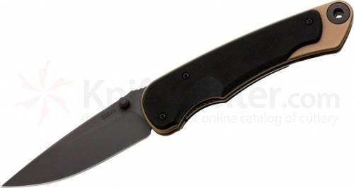 3810 Spartan Blades Akribis Flat Dark Earth ZrN-PVD Coating Titanium Handle