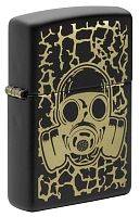 Зажигалка ZIPPO Black Matte Skull Gas Mask