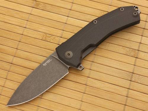 5891 Lion Steel KUR BBK G10 Black Flipper фото 6