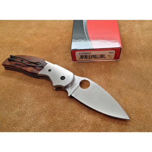 5891 Spyderco Sage 4 Ironwood & Titanium 123WDP фото 12