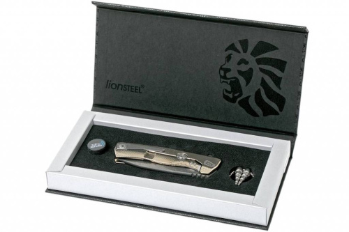 Складной нож Lion Steel ROK DD GL Damascus Gold фото 13 Складной нож Lion Steel ROK DD GL Damascus Gold фото 13