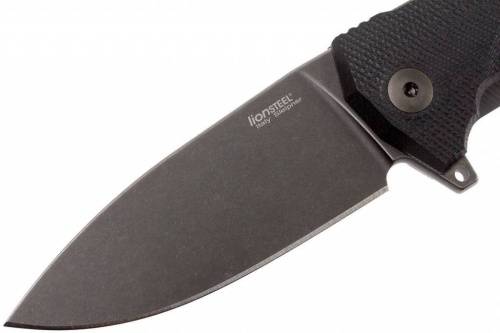 5891 Lion Steel KUR BBK G10 Black Flipper фото 16