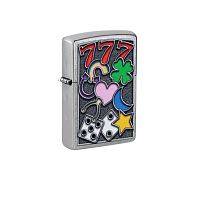  зажигалка ZIPPO All Luck с покрытием Street Chrome