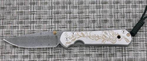 5891 Chris Reeve Large Sebenza 21 Unique Graphics Gold Leaf