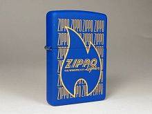  зажигалка ZIPPO 229 Zippo Logo Variation с покрытием Blue Matte