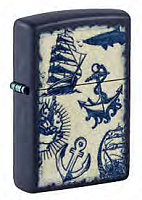  зажигалка ZIPPO Nautical Design с покрытием Navy Matte