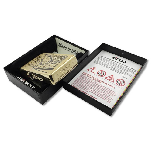 499 ZIPPO ЗажигалкаProud Lion Brushed Brass фото 6 499 ZIPPO ЗажигалкаProud Lion Brushed Brass фото 6