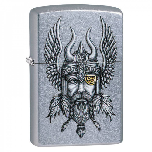 499 ZIPPO Зажигалка Viking Warrior с покрытием Street Chrome™