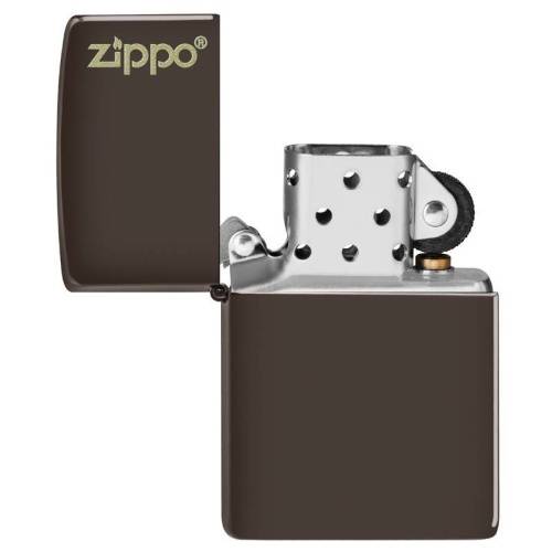 138 ZIPPO ЗажигалкаLogo Classic с покрытием Brown Matte фото 5