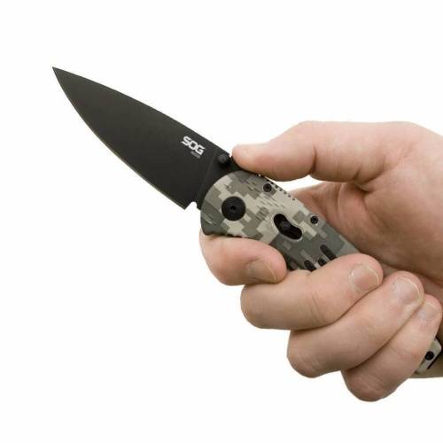 3810 SOG с фиксатором Aegis Digi Camo 8.9 см. - AE06 фото 12